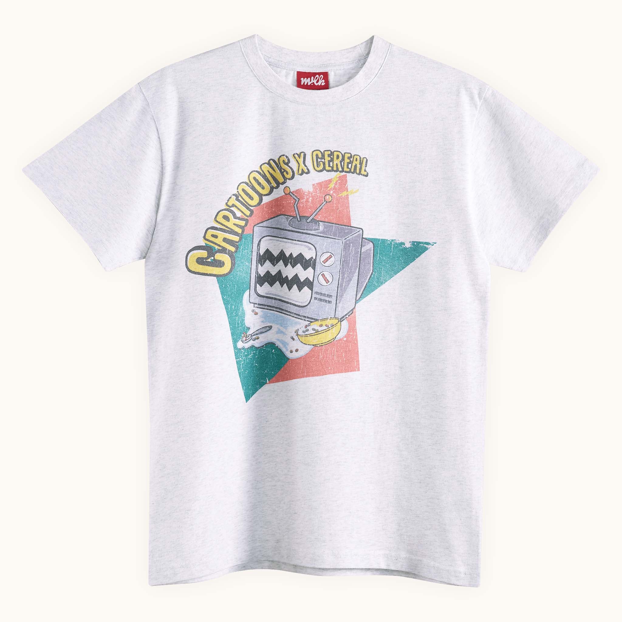 mens white printed vintage style t-shirt