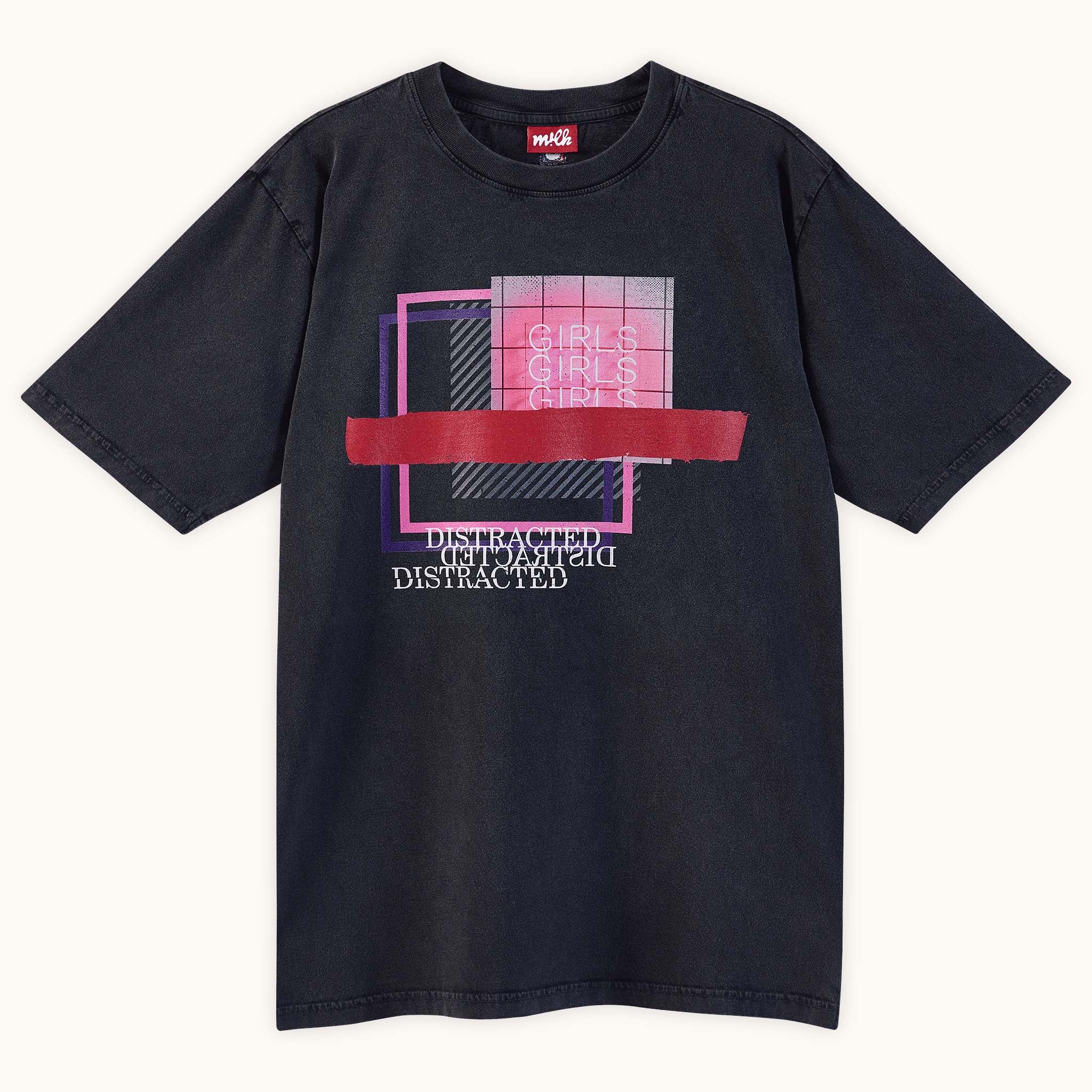 mens black vintage style t-shirt