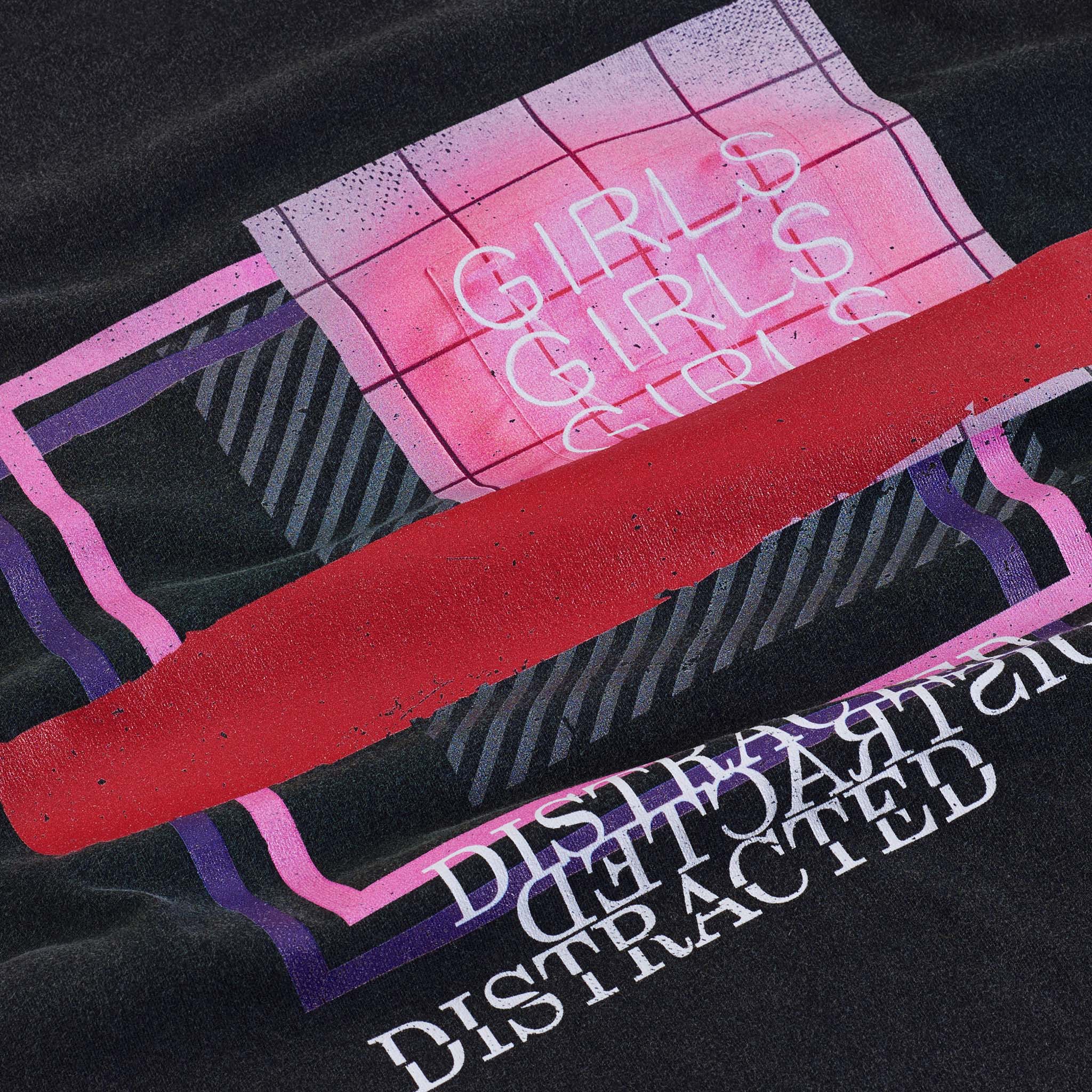 mens washed black graphic t-shirt