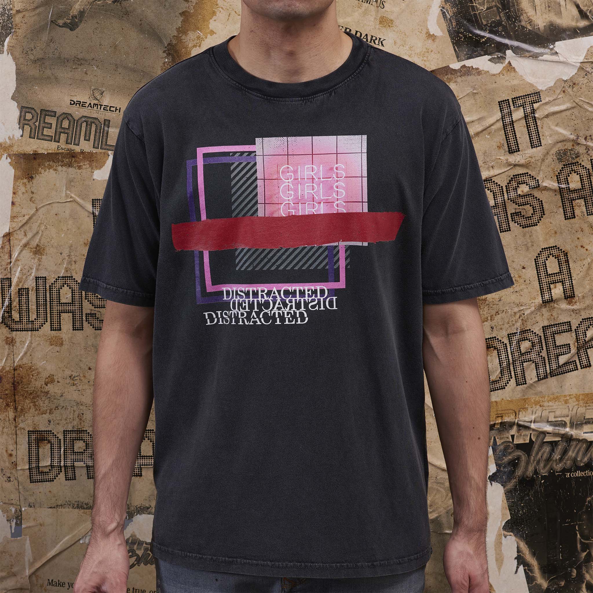 washed black vintage t-shirt
