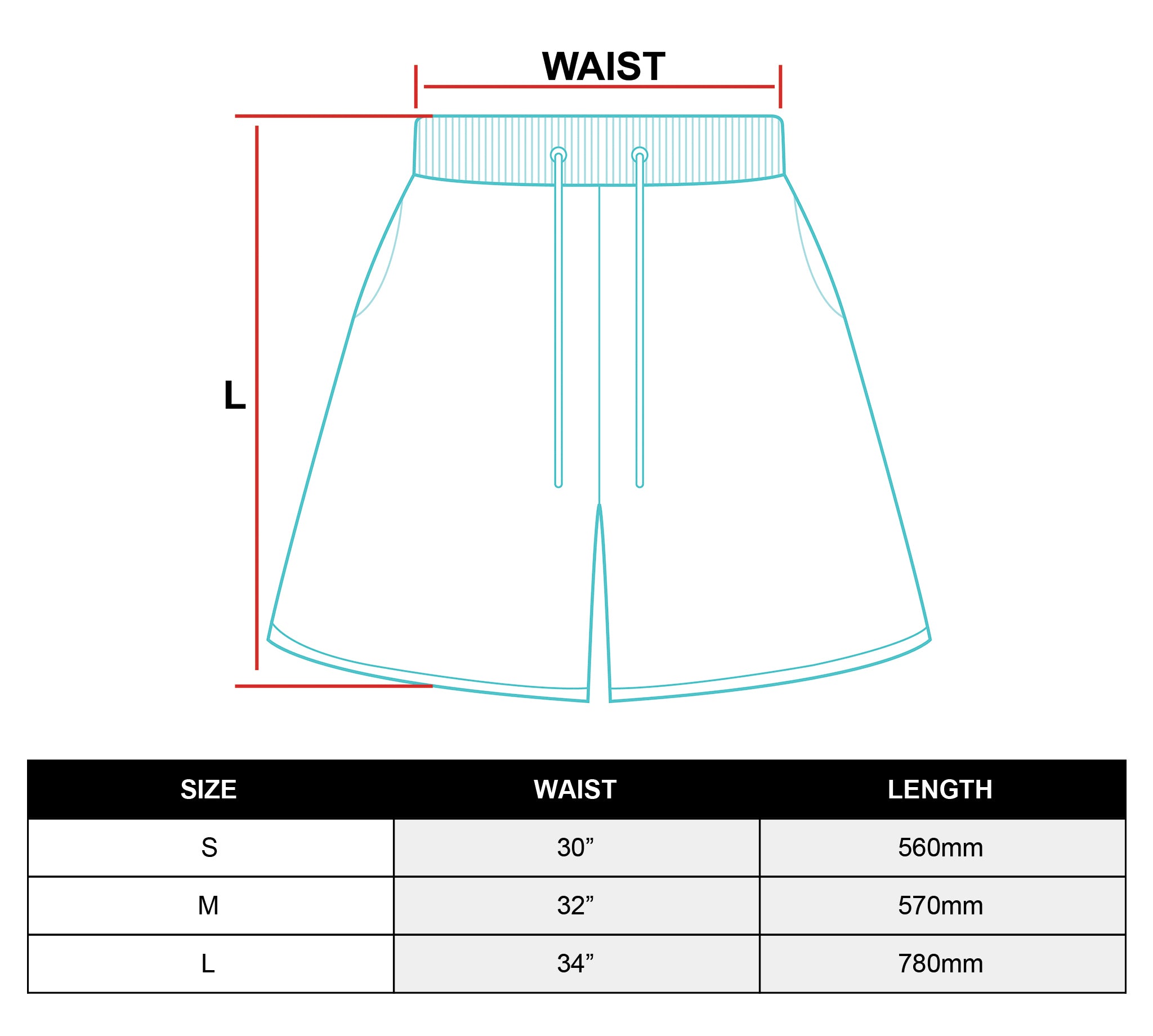 basketball shorts size chart