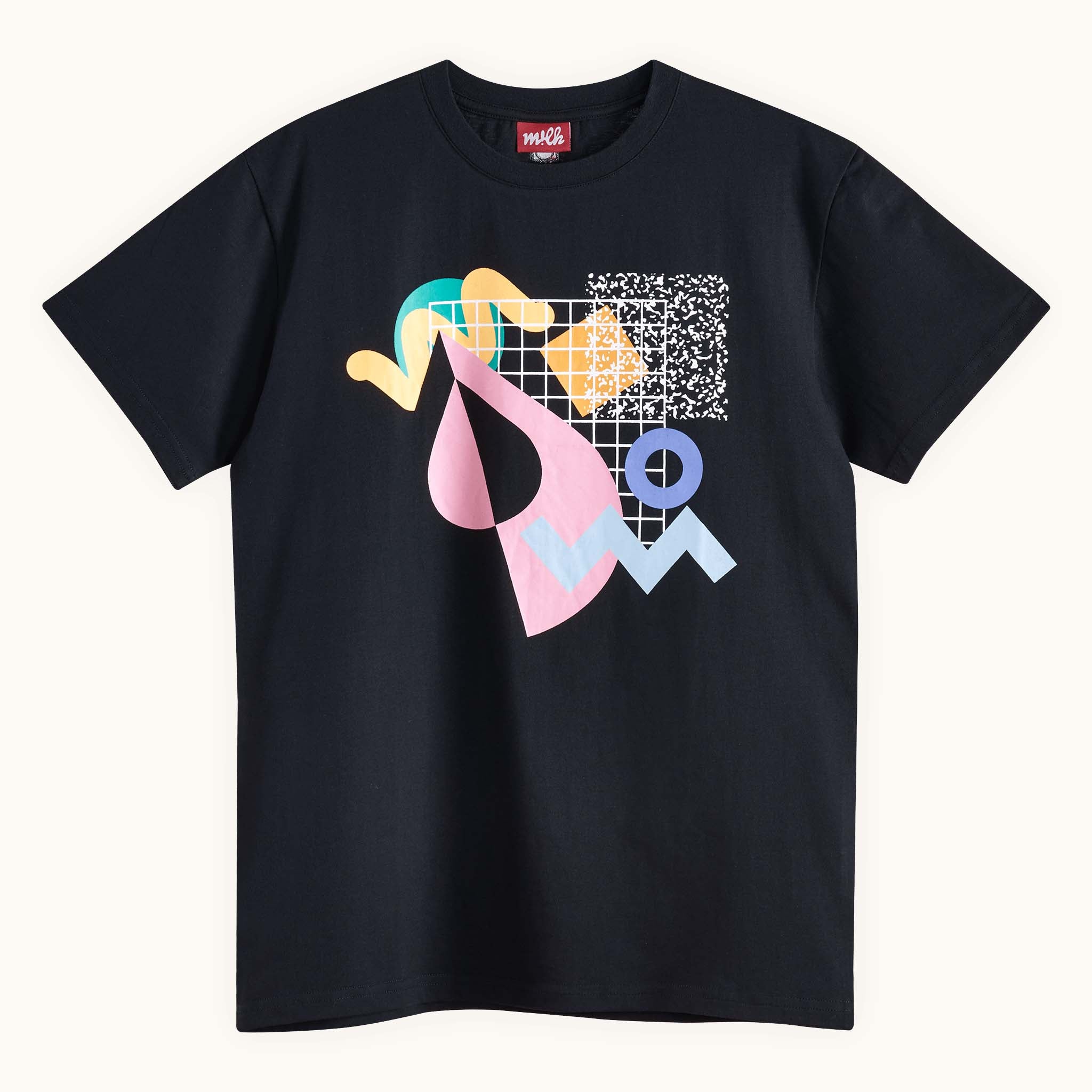 mens black vintage style printed t-shirt