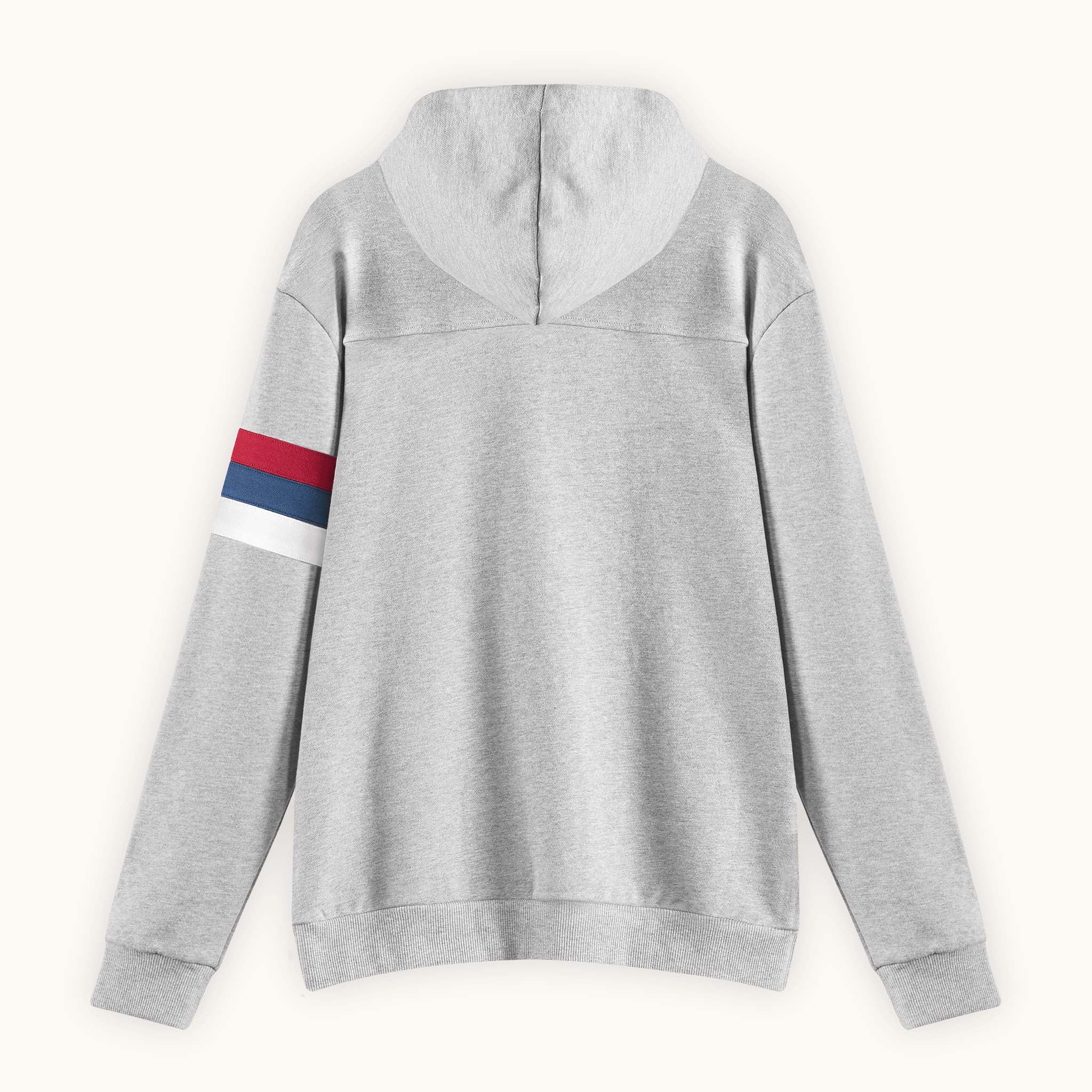 grey hoodie