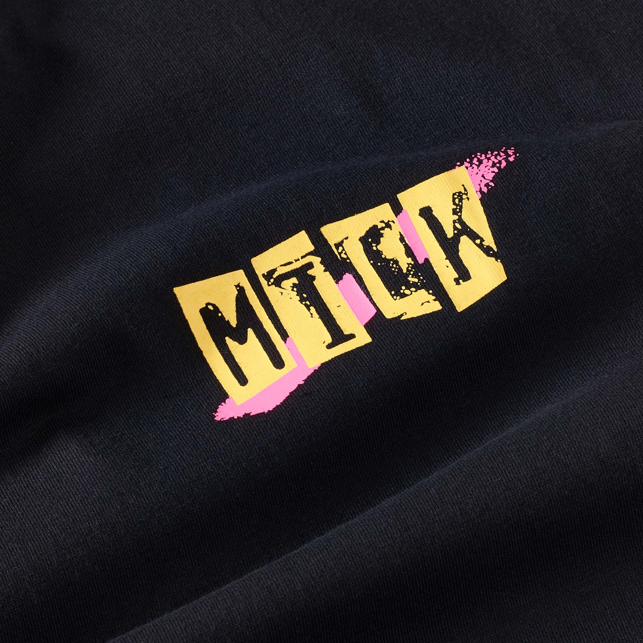 black t-shirt with punk print