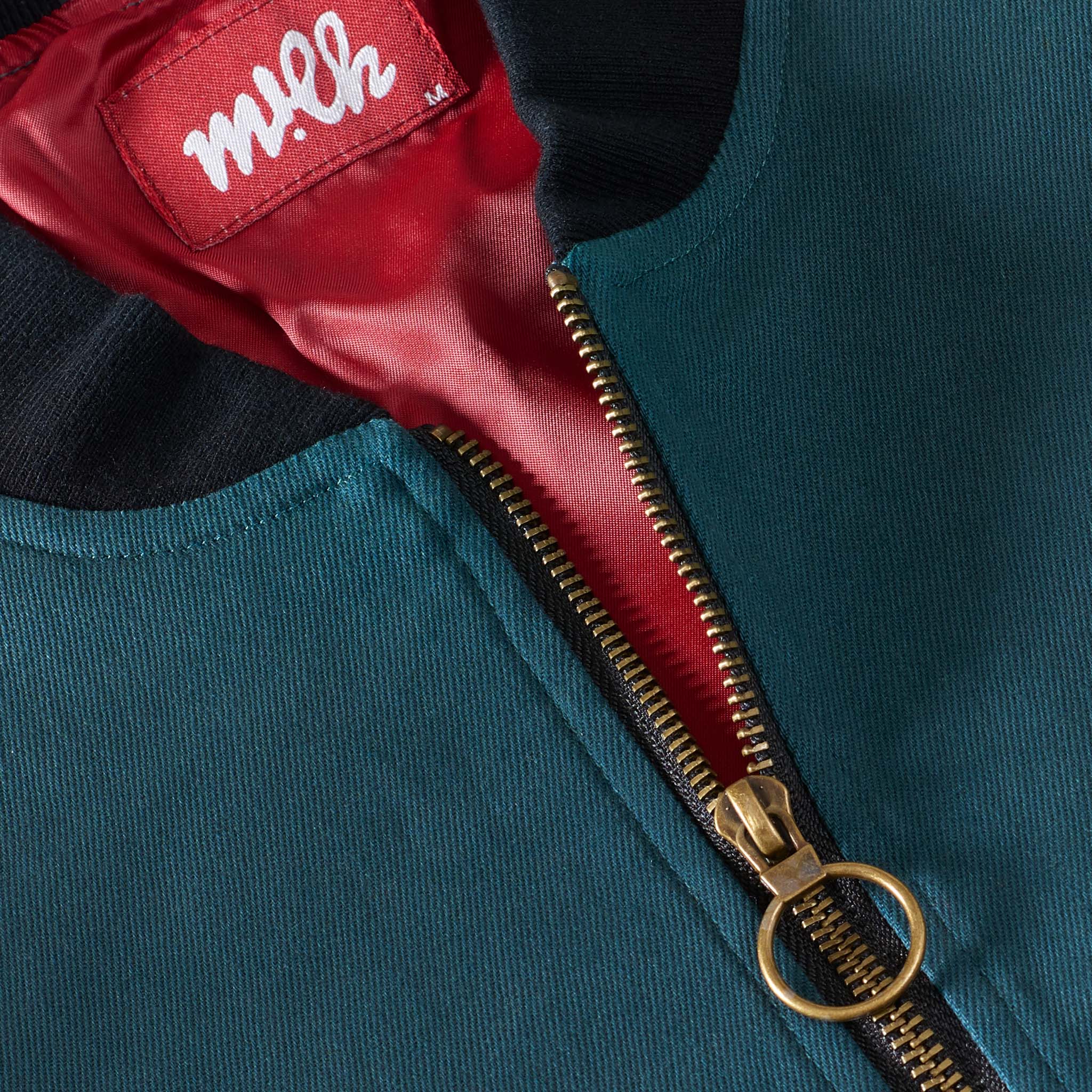 zipped bomber jacket