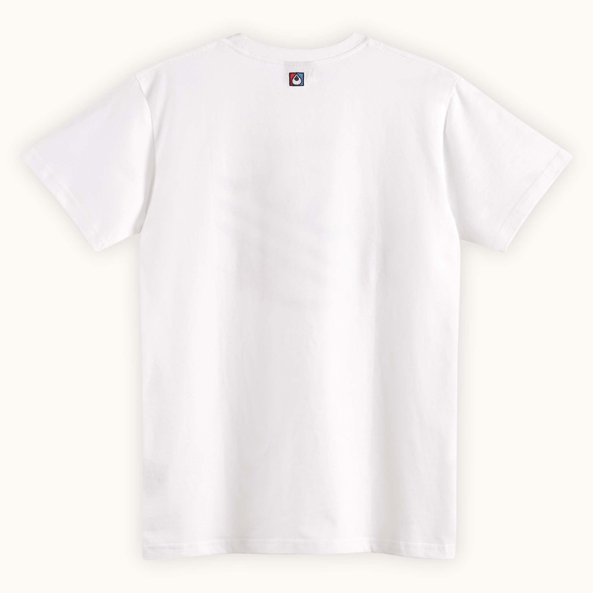 white vintage style graphic t-shirt