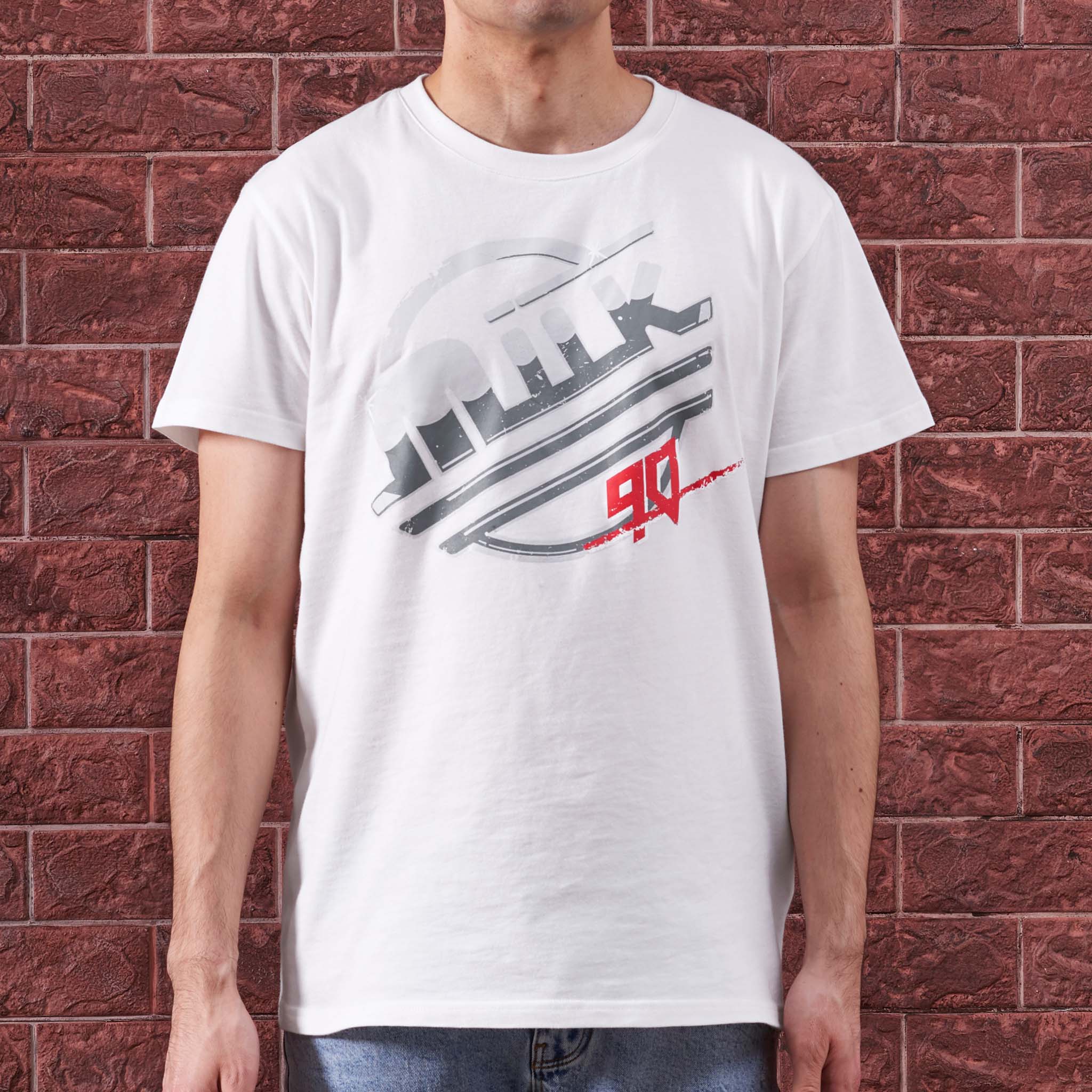 white vintage style mens graphic t-shirt