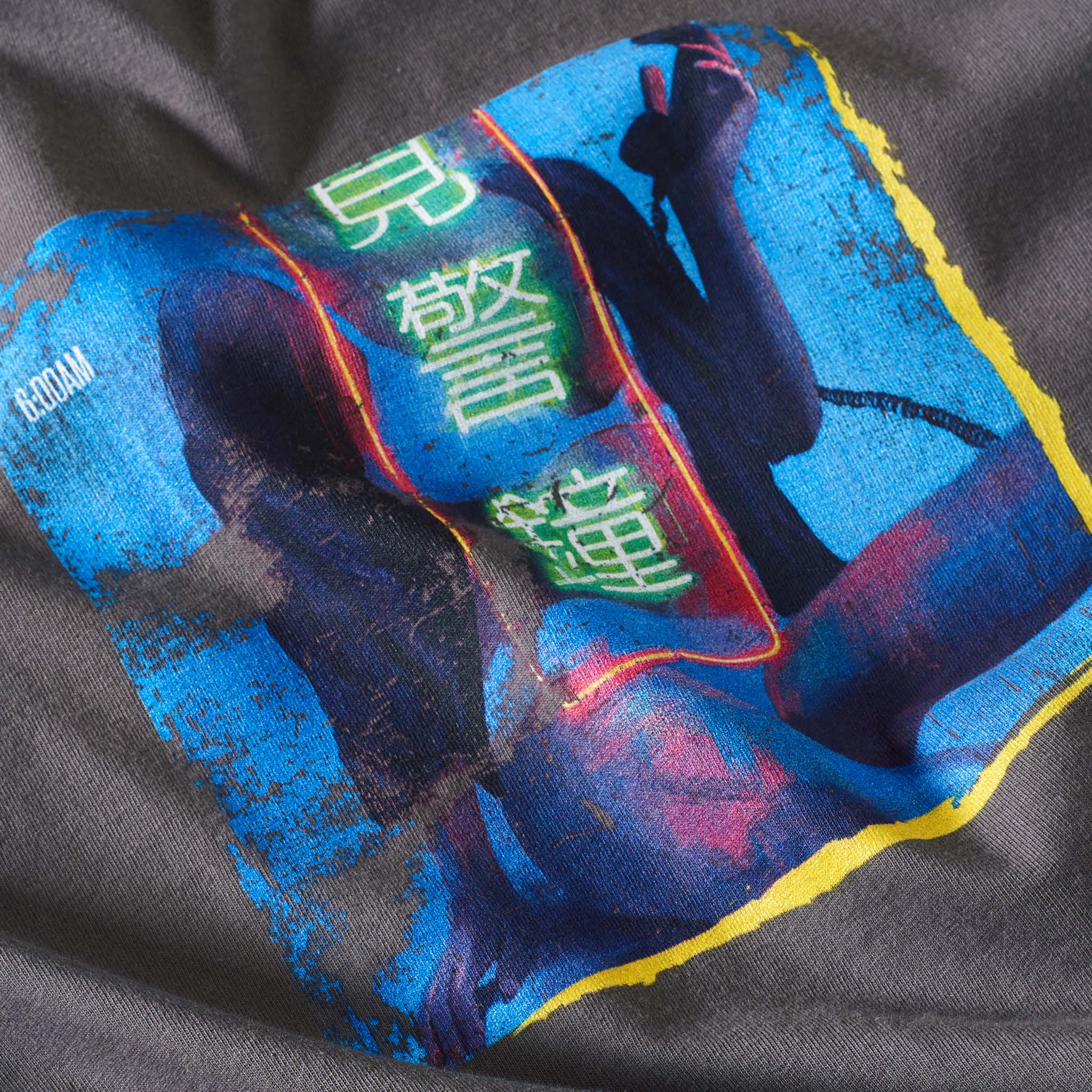 t-shirt with neon girl print