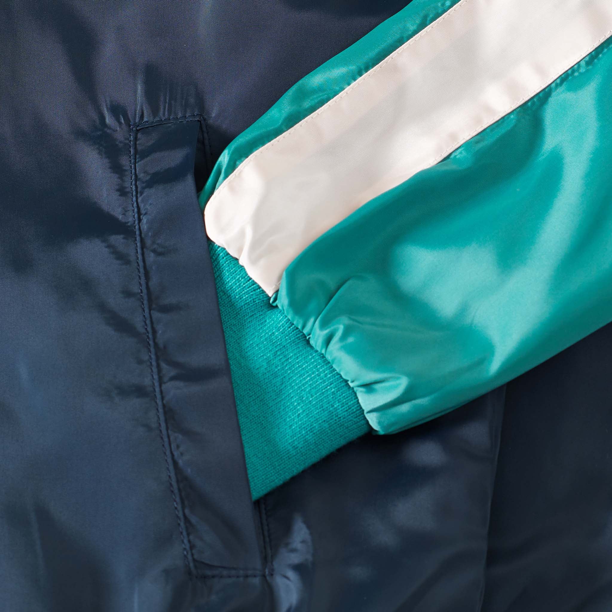 retro style bomber jacket with side stripes
