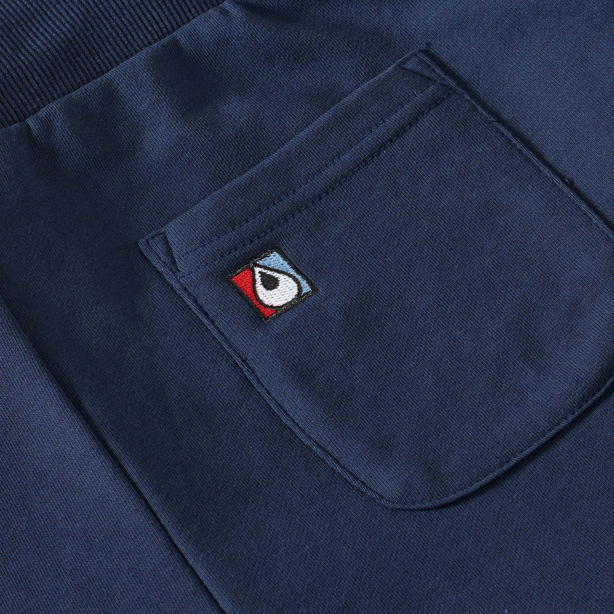 navy shorts with pocket embroidery