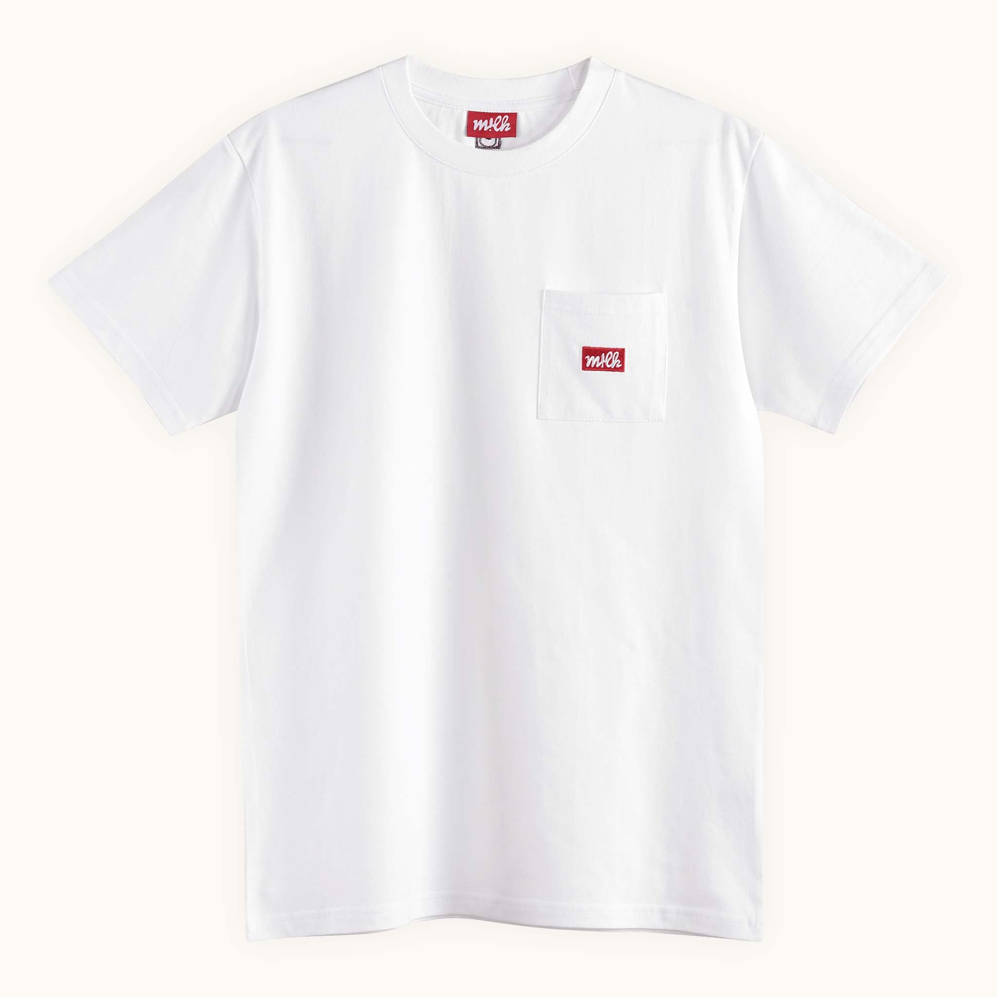 mens white pocket t-shirt