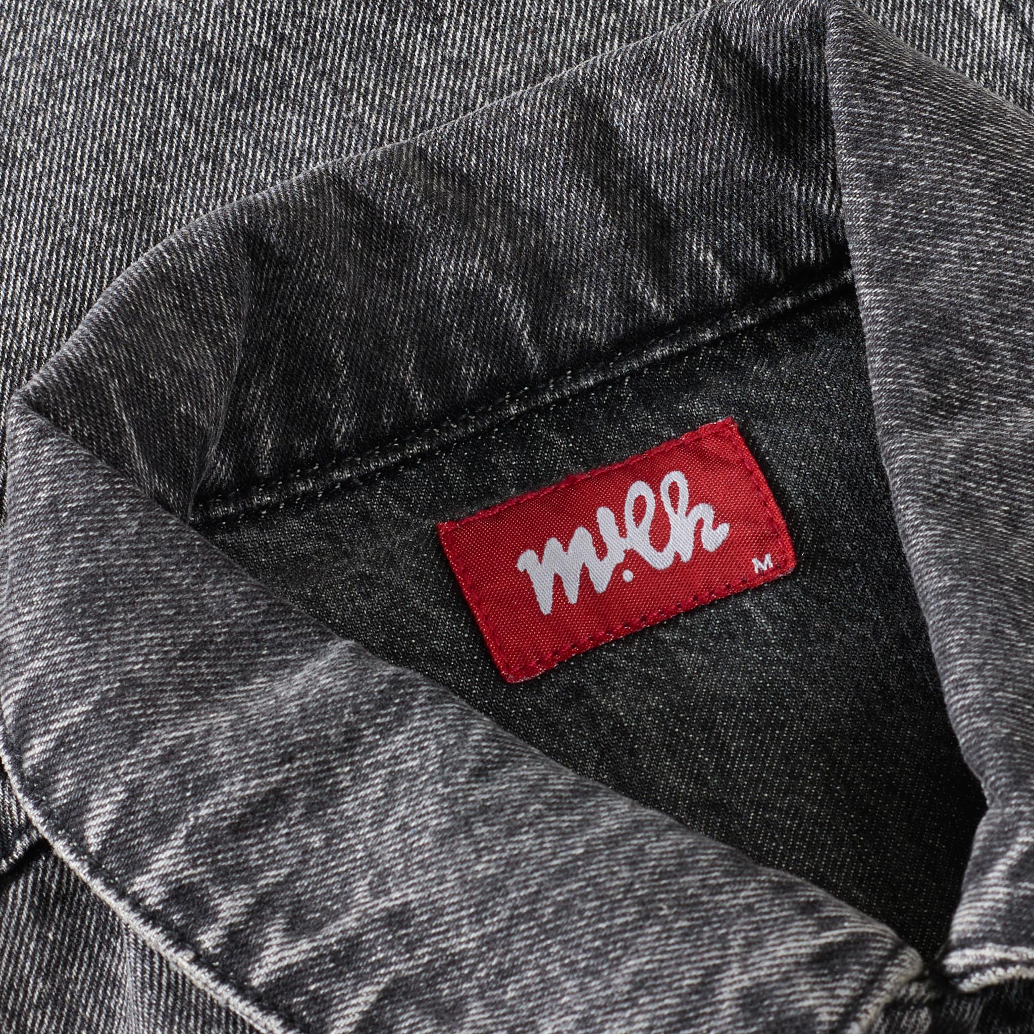 mens jacket with red label design
