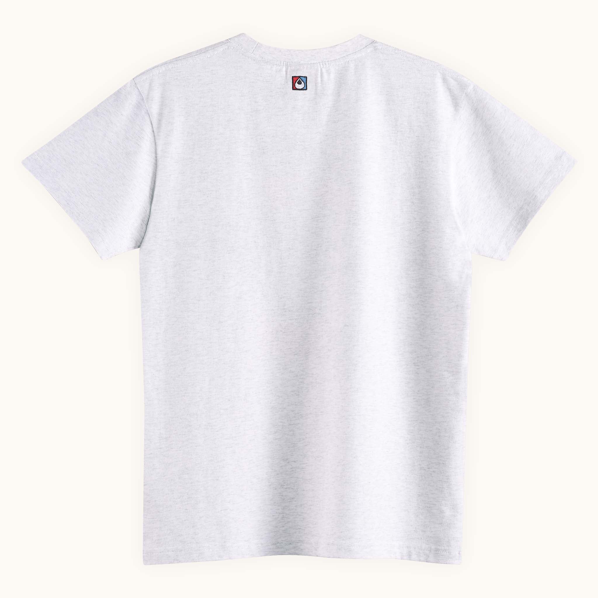 mens white printed vintage style t-shirt