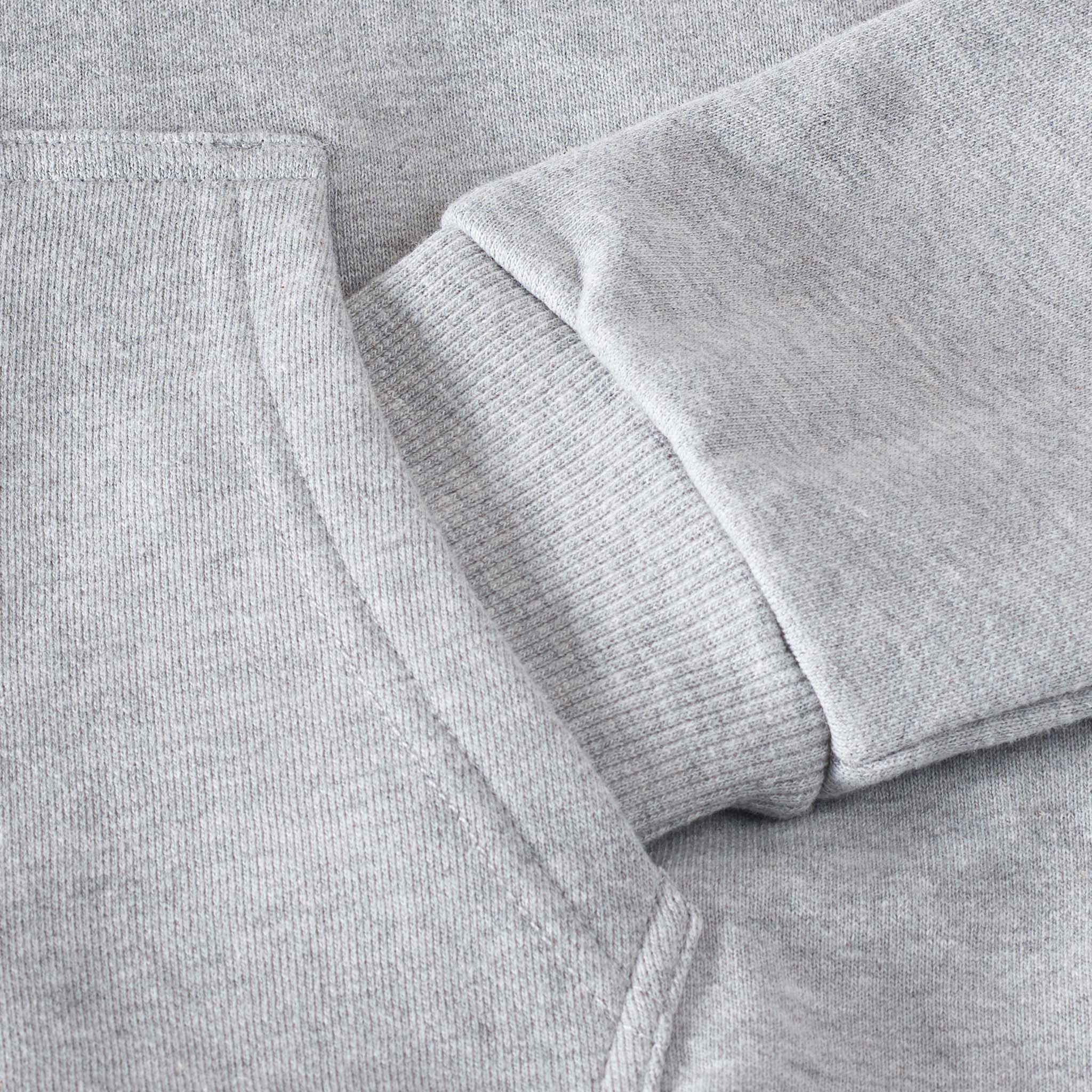 grey hoodie with kangaroo pockets